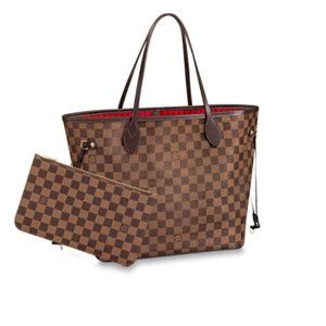 Louis Vuitton Neverfull MM Damier Tote W/ LV Pouch